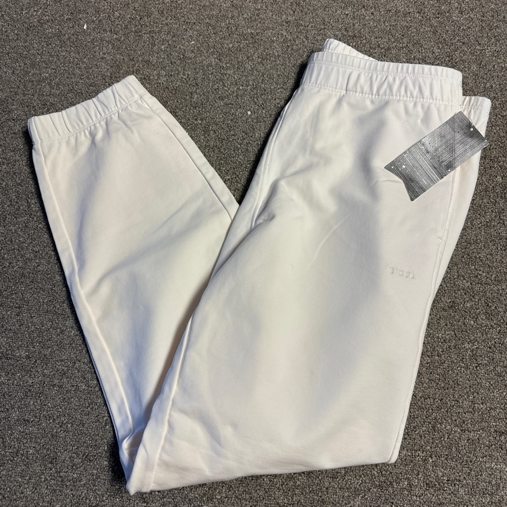White joggers